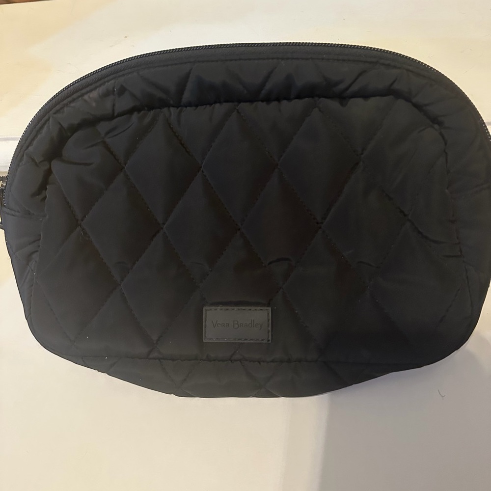 Vera Bradley Quilted Black Makeup Pouch